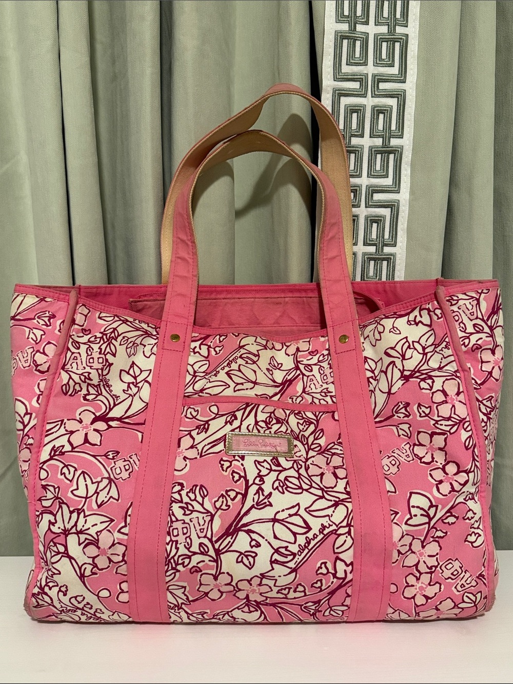 Pink Floral Tote Bag by Unknown Brand - Stylish Everyday Carry